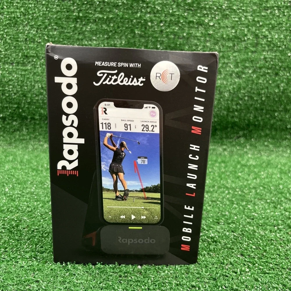 Rapsodo Mobile Golf Launch Monitor With Case Black and Red New